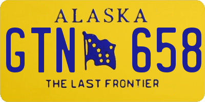 AK license plate GTN658