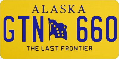 AK license plate GTN660
