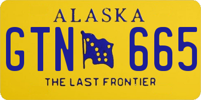 AK license plate GTN665