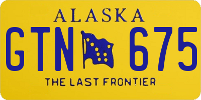 AK license plate GTN675