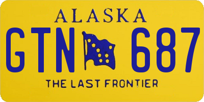 AK license plate GTN687