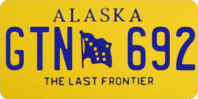 AK license plate GTN692