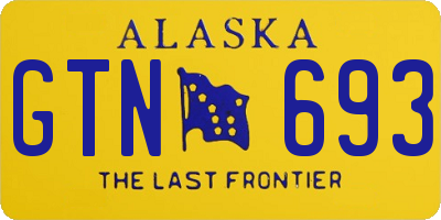 AK license plate GTN693
