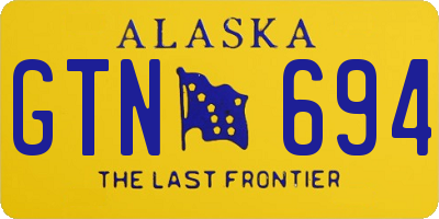 AK license plate GTN694