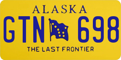 AK license plate GTN698