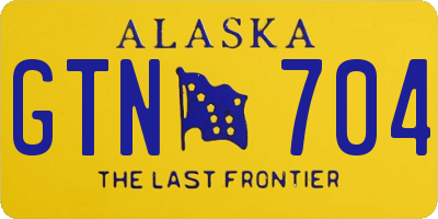 AK license plate GTN704