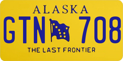 AK license plate GTN708