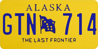 AK license plate GTN714