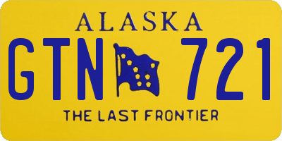 AK license plate GTN721