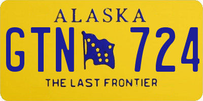 AK license plate GTN724