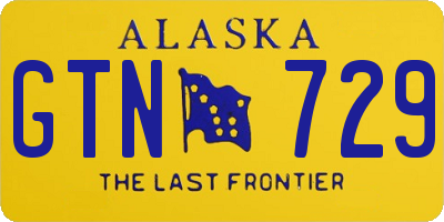 AK license plate GTN729