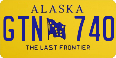 AK license plate GTN740