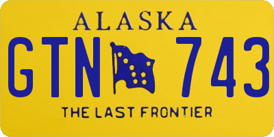 AK license plate GTN743