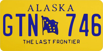 AK license plate GTN746
