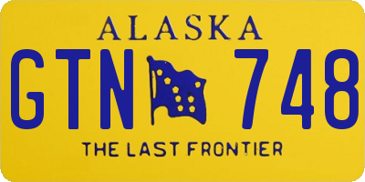 AK license plate GTN748