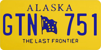 AK license plate GTN751