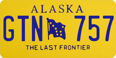 AK license plate GTN757