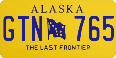 AK license plate GTN765