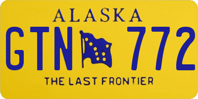 AK license plate GTN772