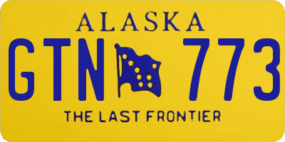 AK license plate GTN773