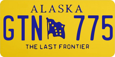AK license plate GTN775