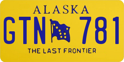 AK license plate GTN781