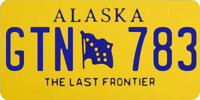 AK license plate GTN783