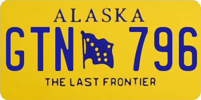 AK license plate GTN796