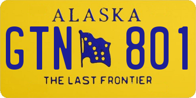 AK license plate GTN801