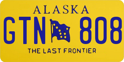 AK license plate GTN808