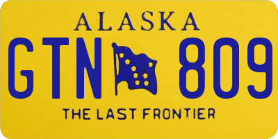 AK license plate GTN809