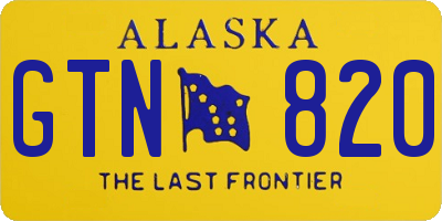 AK license plate GTN820
