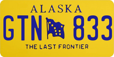 AK license plate GTN833