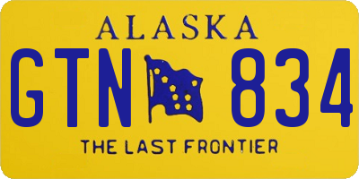 AK license plate GTN834