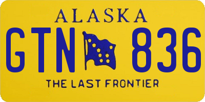 AK license plate GTN836
