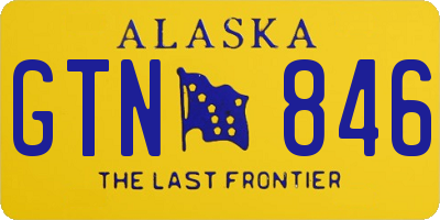 AK license plate GTN846