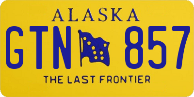 AK license plate GTN857