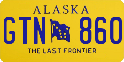 AK license plate GTN860