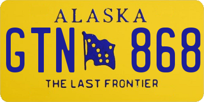 AK license plate GTN868