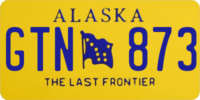 AK license plate GTN873