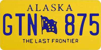 AK license plate GTN875