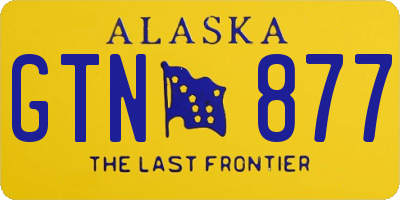 AK license plate GTN877