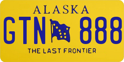 AK license plate GTN888
