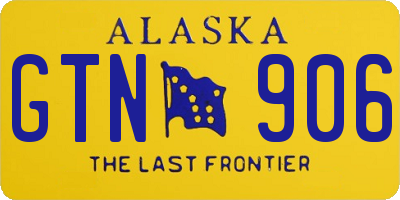 AK license plate GTN906