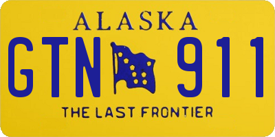 AK license plate GTN911