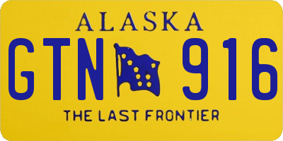 AK license plate GTN916