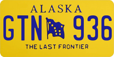 AK license plate GTN936