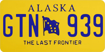 AK license plate GTN939