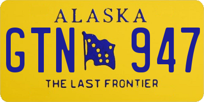 AK license plate GTN947