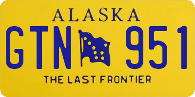 AK license plate GTN951
